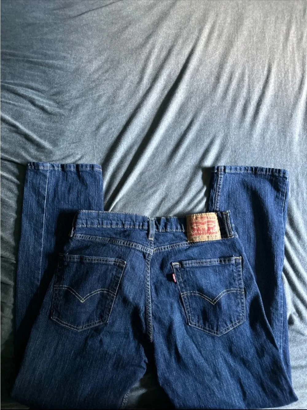 Levi's Men's Straight Leg Dark Blue Denim Jeans